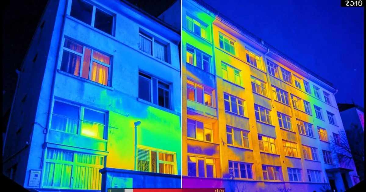 Thermographie des déperditions de chaleur d’un immeuble à Auxerre
